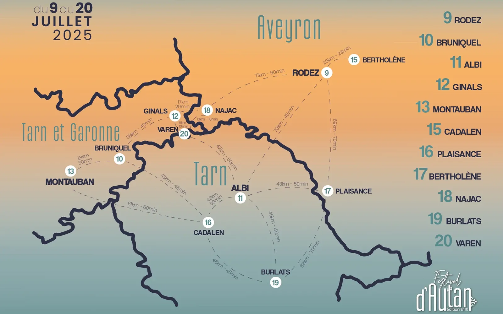 Carte de l'édition 2025